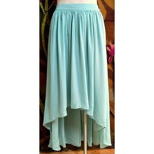 Modcloth Turquoise High Low Skirt M